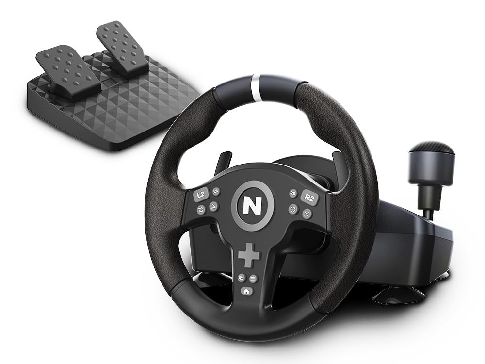 Nitho Racing Wheel for Steering Wheel Gaming, Drive Pro V200 Gaming Wheel, 270° Steering, Car Simulator with Pedals & Integrated Gear Shifter for PS4, Xbox One, Xbox Series X/S, PC